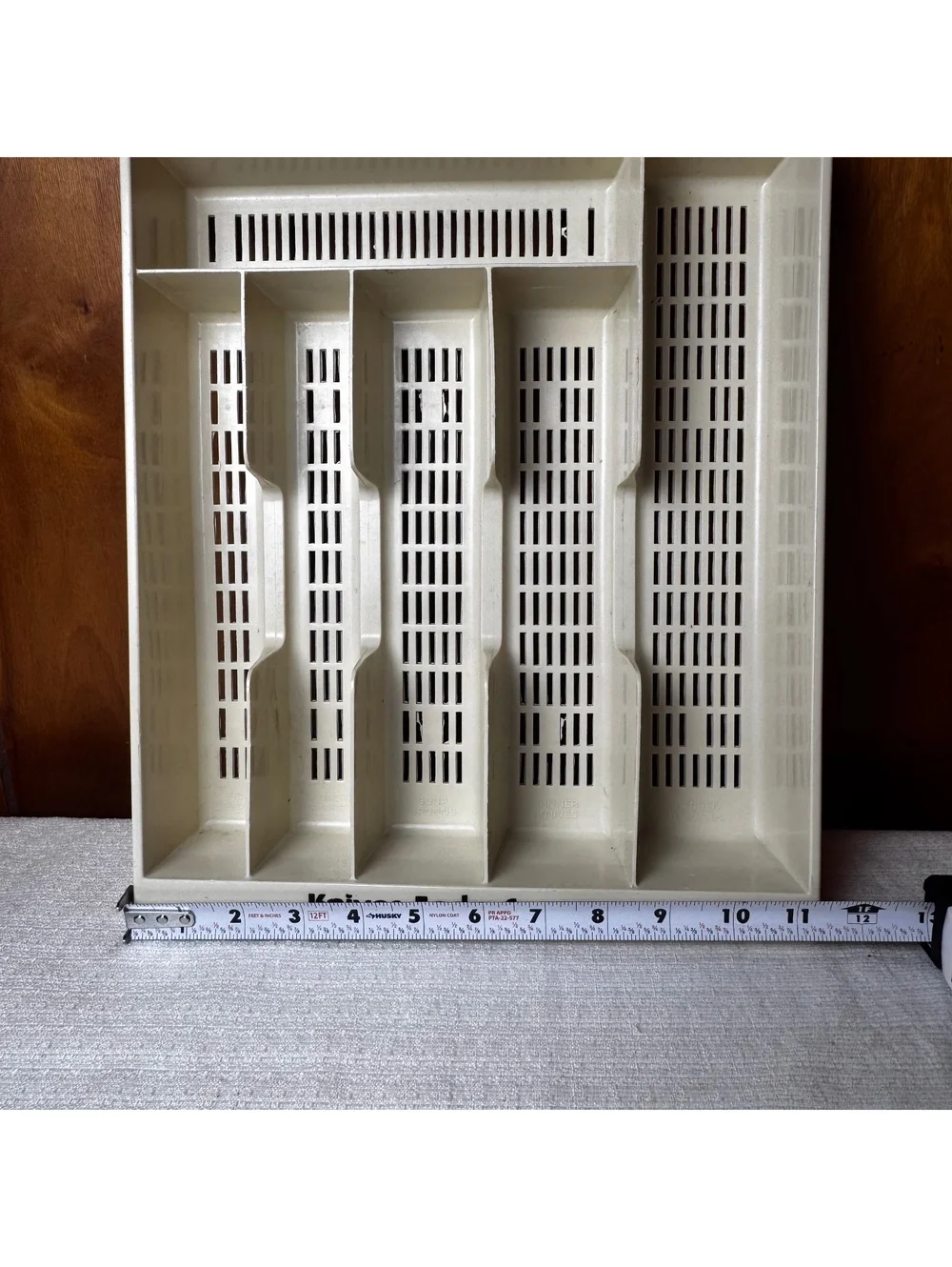 Vintage Alabaster’s Trendee Plastic Cutlery Tray Organizer 11 x 13 - Picture 5 of 6